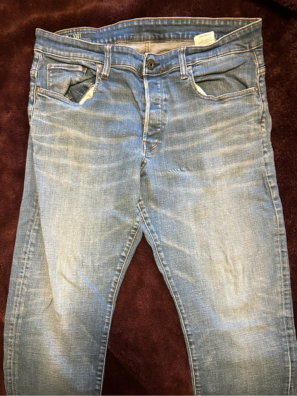 G-Star Slim Straight Light Blue Denim Jeans